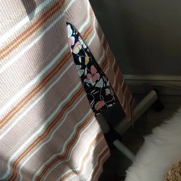 Striped Tan Long Belted Cardigan - Picture 11 of 11